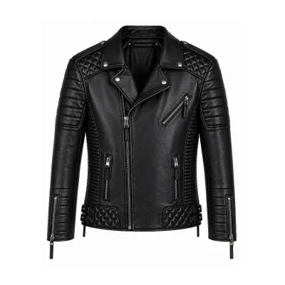Quilted Moto Leather Jacket