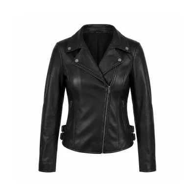 Burgundy Classic Women’s Leather Jacket