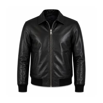 Berlin Inspired Black Bomber Jacket