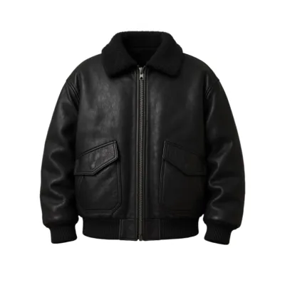 Shearling Collar Bomber Jacket